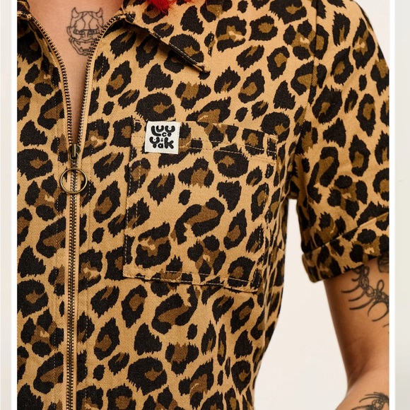 Lucy and Yak Leopard Print Jumpsuit - Picture 2 of 5